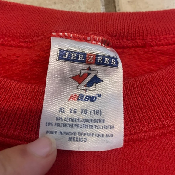 Vintage Jerzees NUBlend Red Wisconsin Badgers “Team Pride” Sweatshirt - XL - Picture 5 of 6